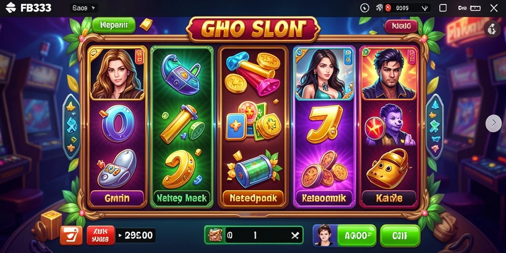 Tampilan gameplay slot FB333 yang penuh warna dan interaktif.