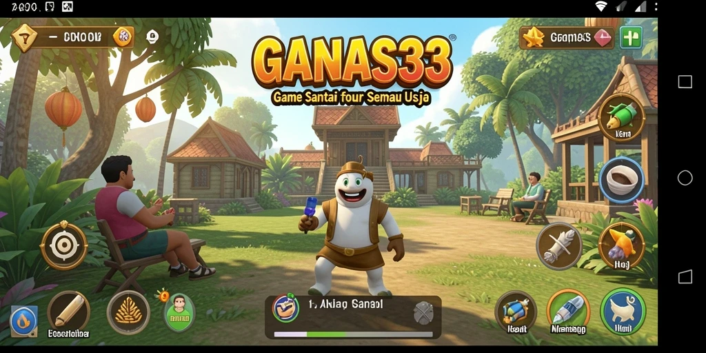 Menampilkan gameplay seru dari GANAS33 dengan karakter lucu dan tantangan menarik.