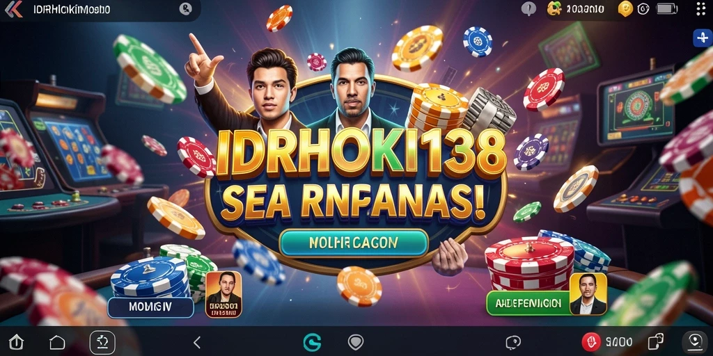 Tampilan menarik dari gameplay kasino dalam IDRHOKI138.