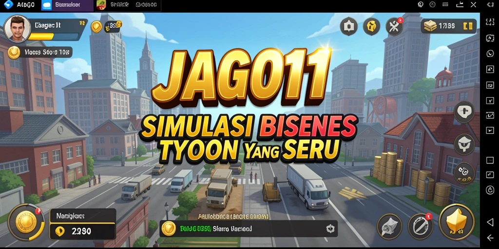 Tampilan gameplay JAGO11 yang menarik dan interaktif dalam dunia Tycoon.
