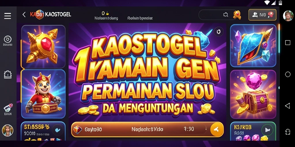 Tampilan gameplay menarik dari KAOSTOGEL yang penuh warna.