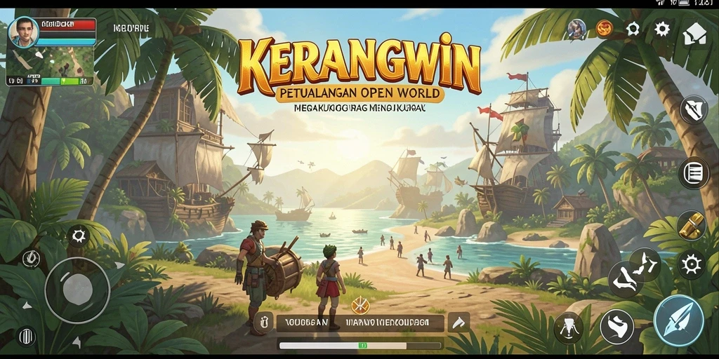 Tampilan gameplay KERANGWIN yang mendalam dalam dunia Open World.