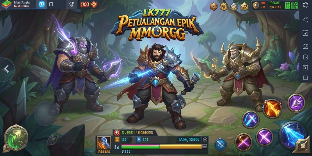Gameplay LK777 menampilkan pertempuran epik dalam dunia MMORPG.