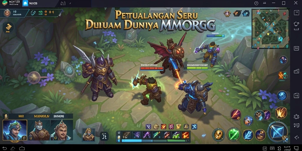 Screenshot menampilkan aksi gameplay seru dalam NOX123.