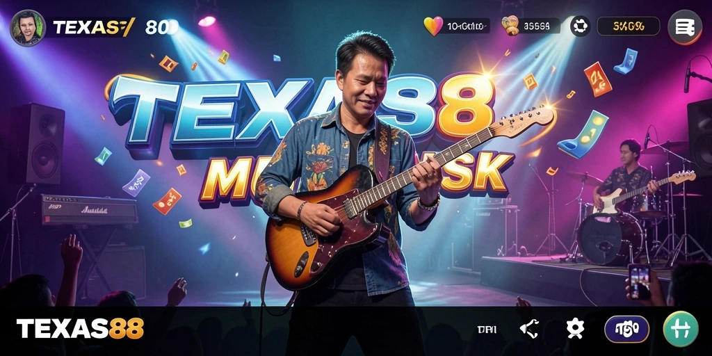Gameplay interaktif TEXAS88 dengan musik yang beragam.