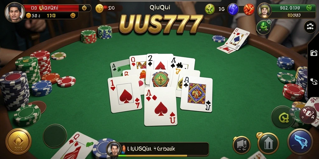 Screenshot UUS777 menampilkan gameplay QiuQiu yang seru.